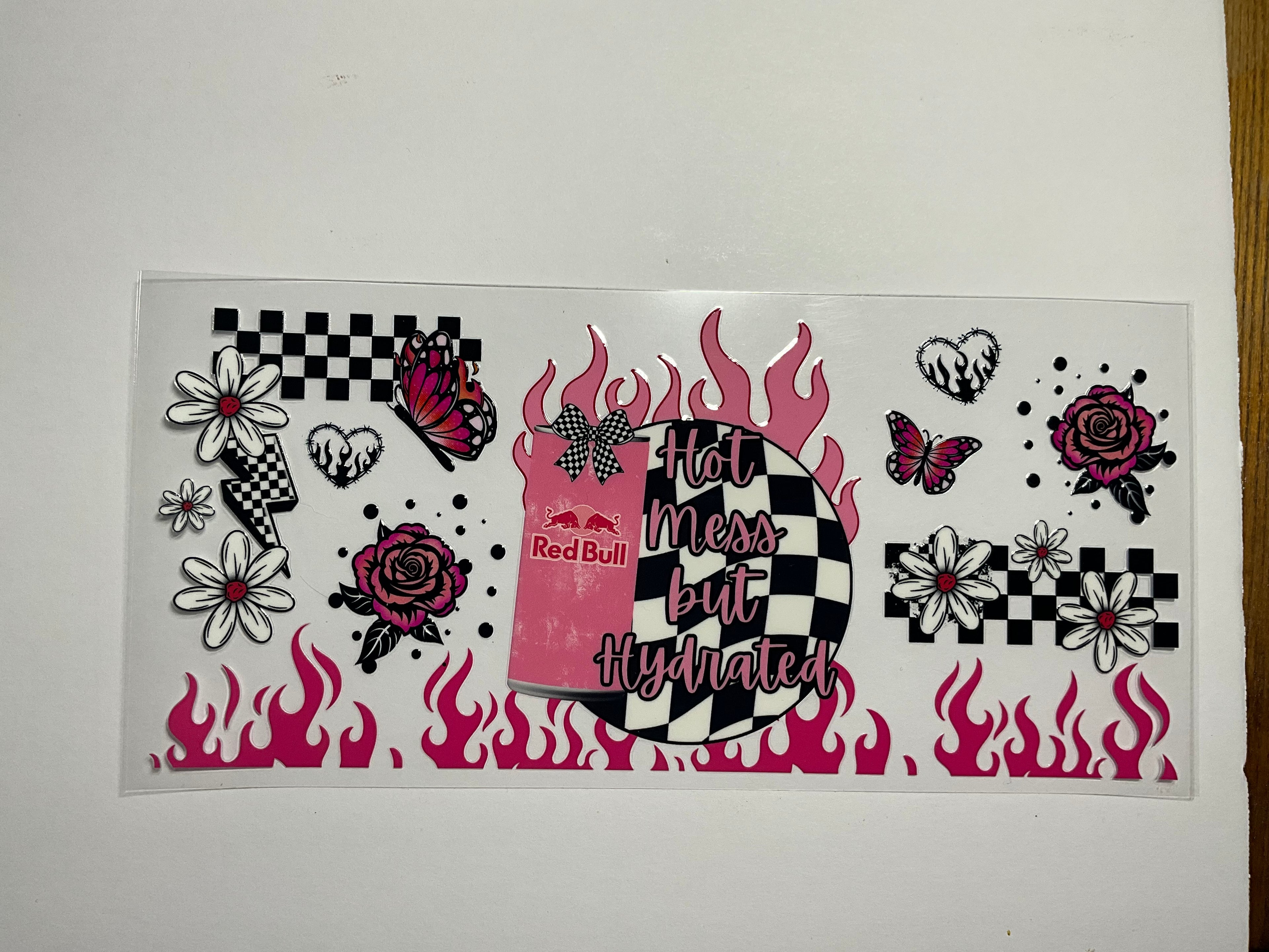 Hot Mess But Hydrated Redbull Wrap #42