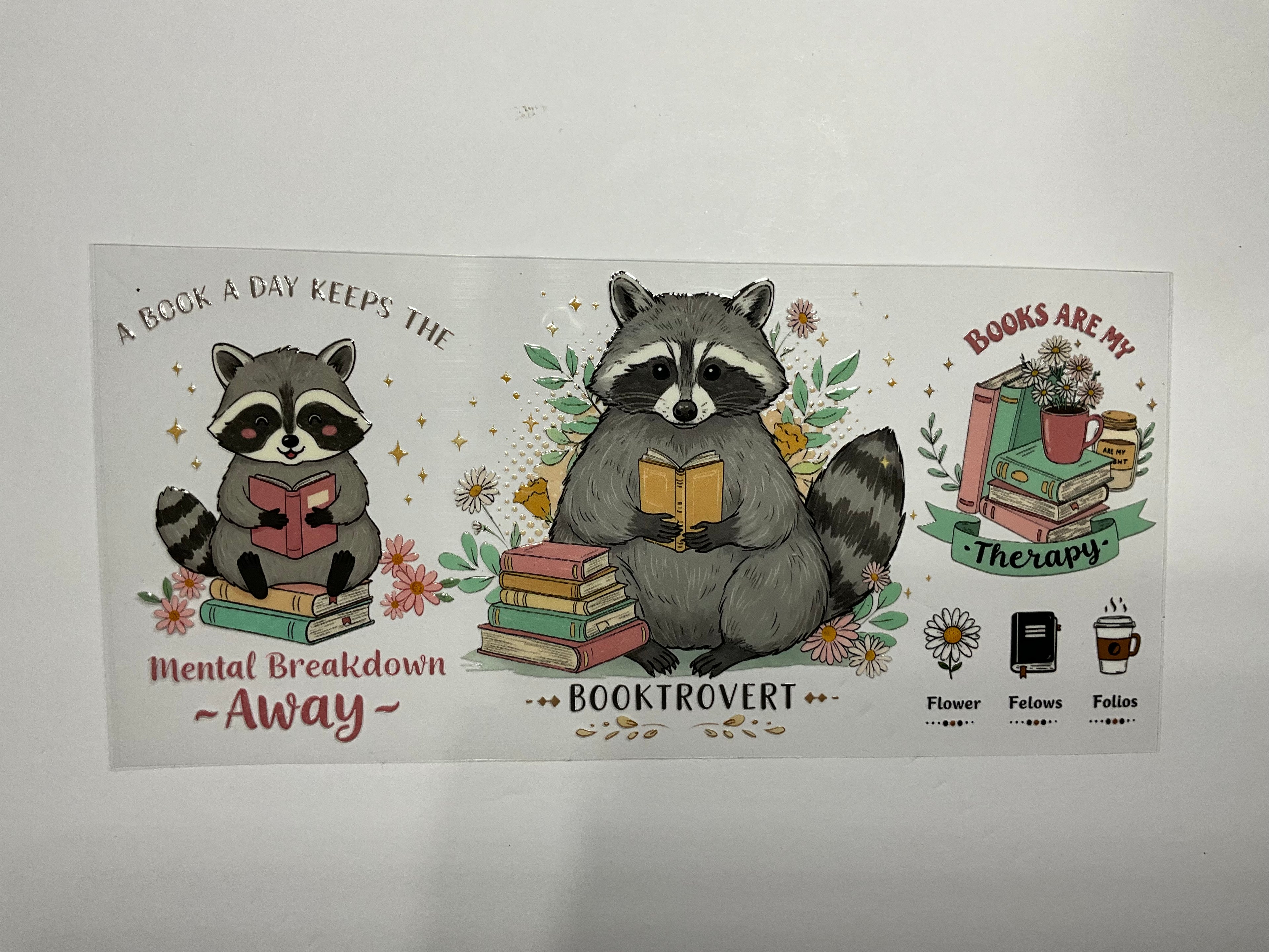 Raccoon Book Wrap #162