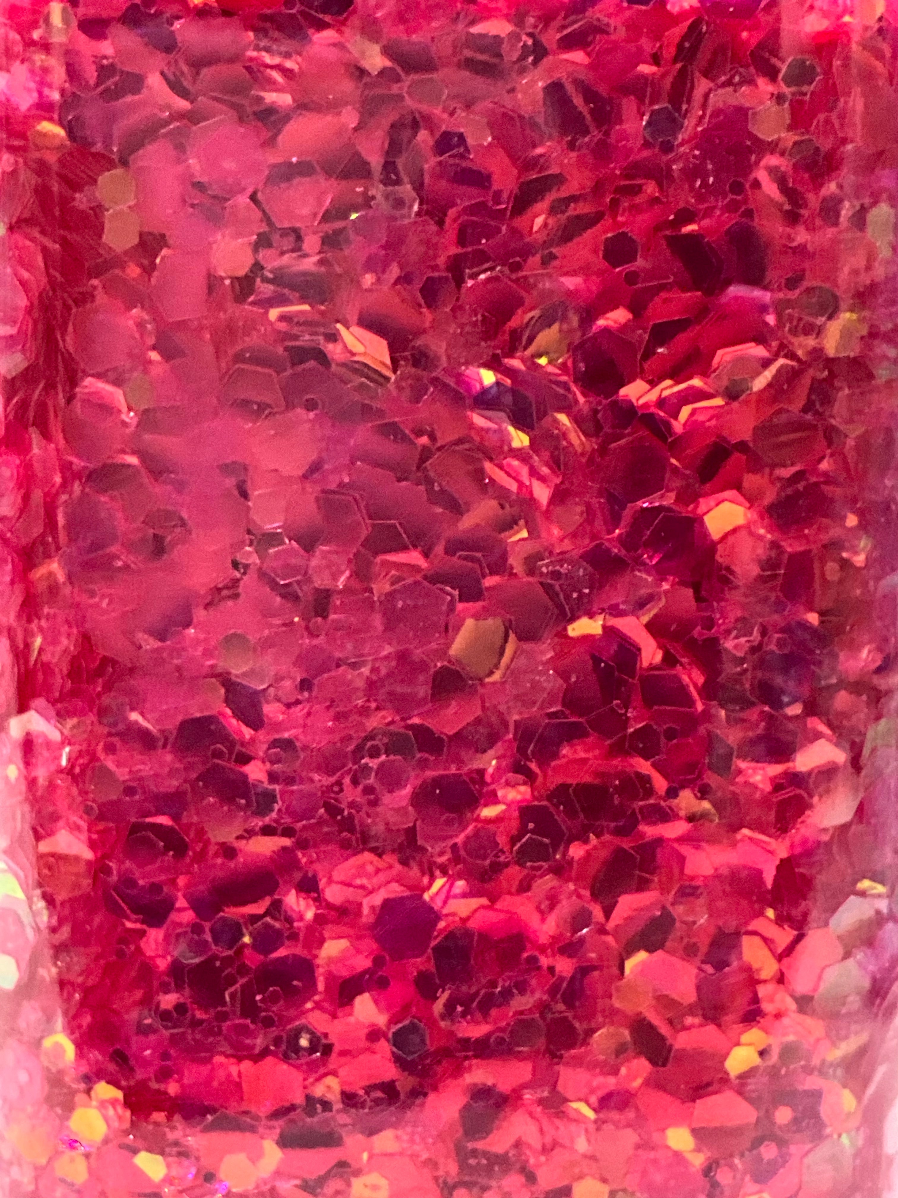 Neon Dark Pink Glitter