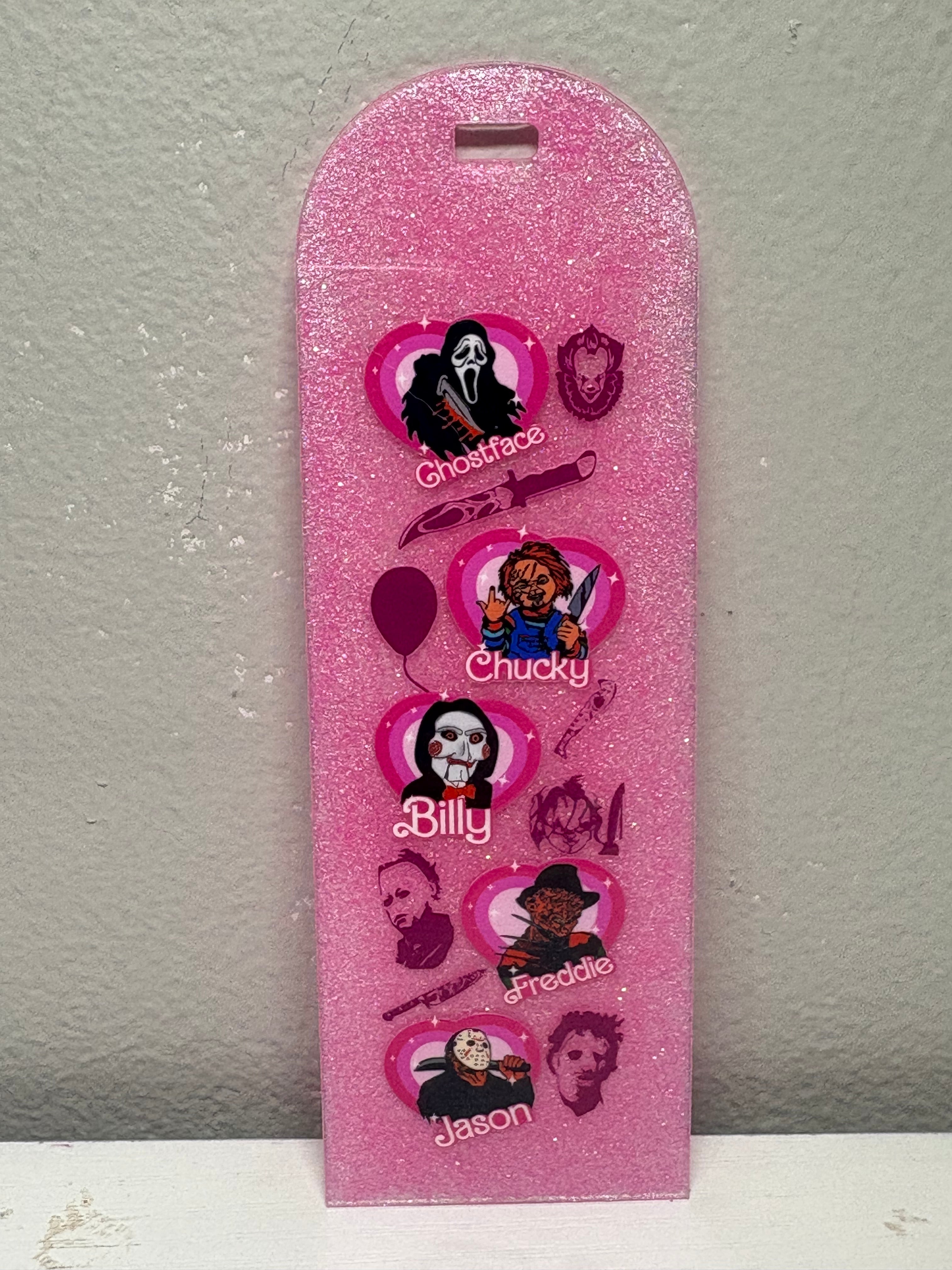 Pink Horror Character Bookmark
